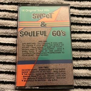 14. Original soul hits, sweet and soulful 60s. Cassette tape.